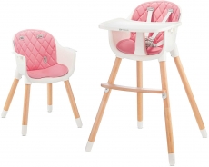 Детский стульчик для кормления Kinderkraft Sienna Pink